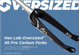 BOX HEX LAB OVERSIZED X6 PRO TI CARBON 24"x20mm FORK MATTE BLACK