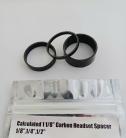 CALCULATED RACING 1-1/8" HEADSET SPACER KIT (3 PACK) CARBON
